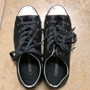 Black Leather Converse